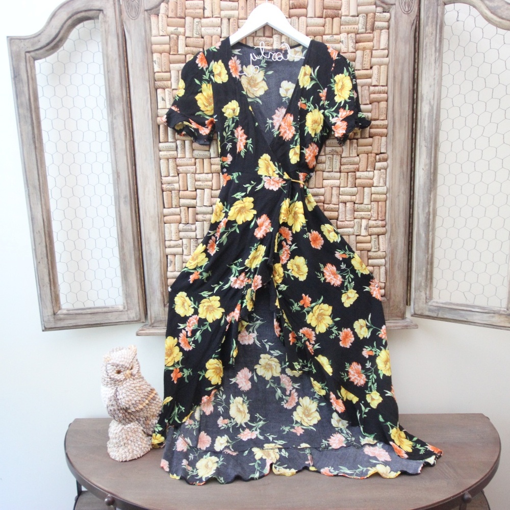 Floral Wrap Dress XS